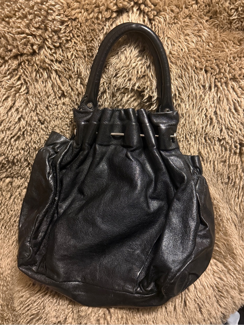 Authentic Marni Black Silver Bar Purse